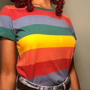 XS pacsun basics color block shirt